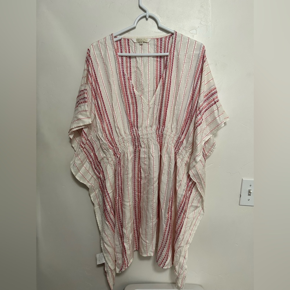 Shiraleah swimsuit cover up size xl striped with‎ metallic thread